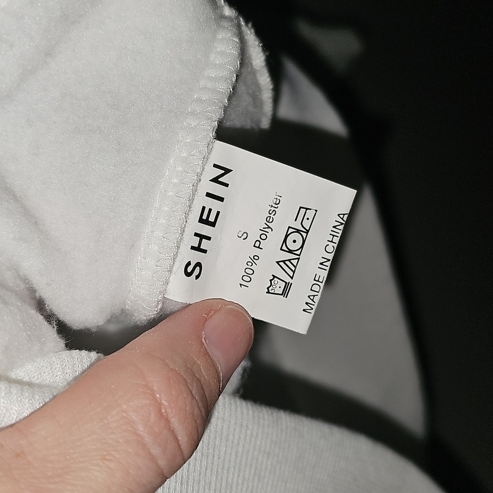 Shein Womens Sz Small Crewneck Sweatshirt. Pink And White - Picture 4 of 4